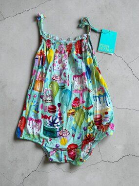 POSH PEANUT Happy Birthday Bubble Romper One Piece Sz 18-24 Months NEW NWT
